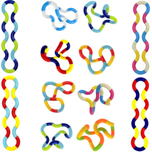 12pcs Fidget Twister Toys Sensory Items 16 Link Quiet Fidget