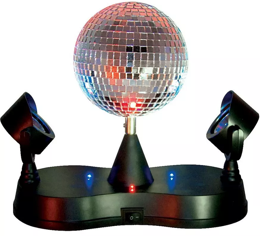 Rotating Mirror Ball with Light