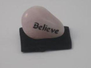 Engraved Stone Believe