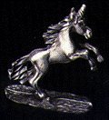 Pewter Leaping Unicorn