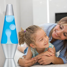 16" Lava Lamp White Blue
