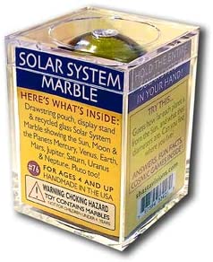 Solar System Marble 35mm Boxed Art Glass Shooter