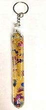 Glitter Wand Key Tag with Beeds and Moons and Stars Key Ring One Key Chain