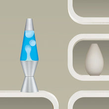 16" Lava Lamp White Blue