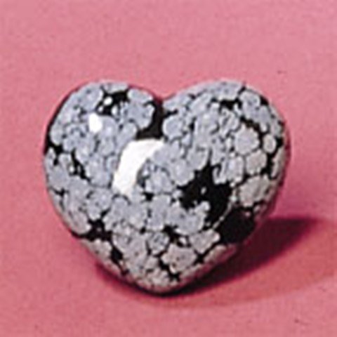 Heart Shaped Snowflake Obsidian