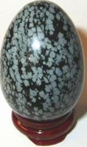 Egg Shaped Snowflake Obsidian