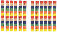 Mini Fidget Twist Cube Wooden Flexible Puzzles 12 Pack - Stretchable 3D Puzzles Wood Twist Blocks for Anxiety Fidgeting or Party Favors