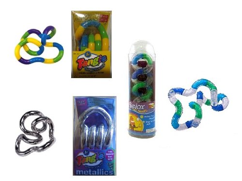 Set of 3 Assorted Tangle Jr. Fidget Toys - Original, Metallic and Relax