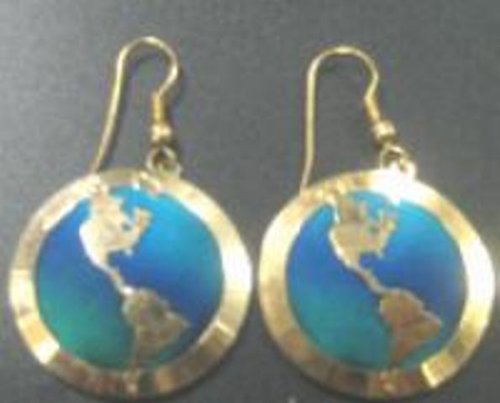 Blue-Green Silk Ocean Earrings