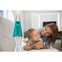 Lava Lite 2124 Lava the Original 14.5-Inch Silver Base Lamp with Yellow Wax in Blue Liquid