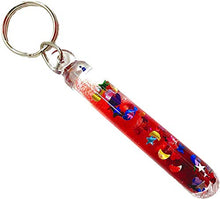 Prismatic Glitter Wand Key Chain Key Ring Set of Four Randomly Selected Color Key Tags