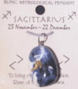 Runic Astrological Pendant- Sagittarius