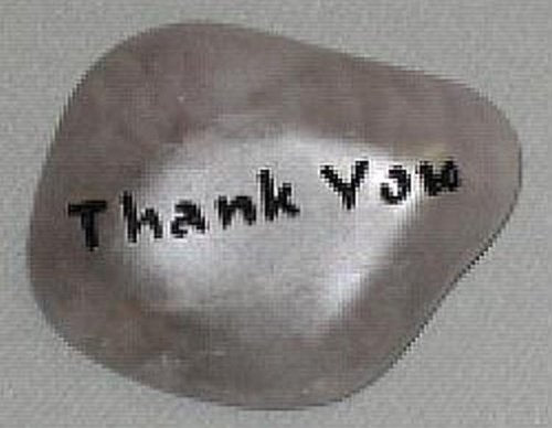 Engraved Stone Thank You Words Stone