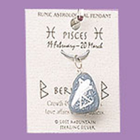 Pisces Berkana Runic Pendant