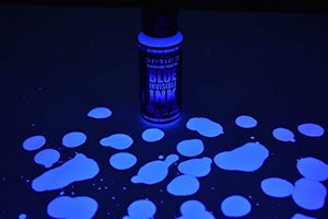 All Purpose Invisible Blue UV Blacklight Reactive Ink (2 Ounce Bottle)