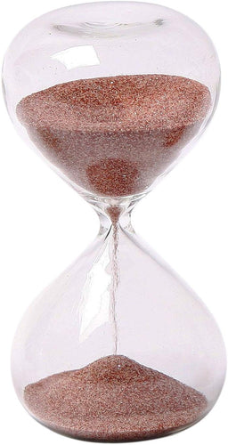 4-Inch 5-Minute Glass Sand Timer with Deep Red Sand