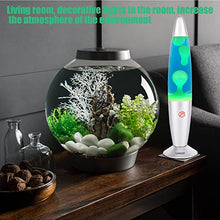 Magma Lamp Green Wax Blue Liquid Silver Base Lamp 11 Inch