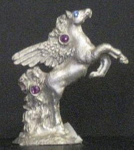 Prancing Pegasus Pewter Statue