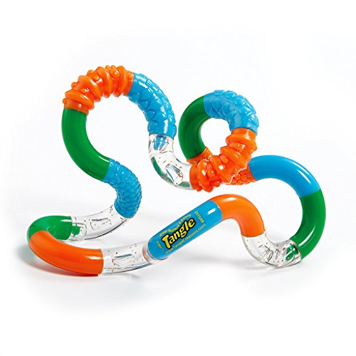 Tangle Jr. Textured Sensory Fidget Toy, Blue Orange Green