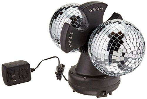 Twin Mirror Ball Disco Light