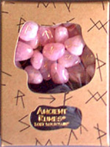 Rune Set Carved Rose Quartz