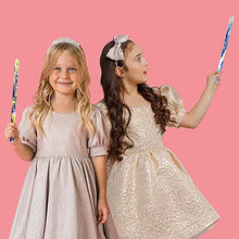 Jumbo Spiral Glitter Wands, Set of 4, Toy Wands for Kids with Mesmerizing Confetti, Calming Sensory Toys for Children, Kids’ Fidget Toys in Assorted Designs, Princess Party Favors