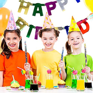 Jumbo Spiral Glitter Wands, Set of 4, Toy Wands for Kids with Mesmerizing Confetti, Calming Sensory Toys for Children, Kids’ Fidget Toys in Assorted Designs, Princess Party Favors