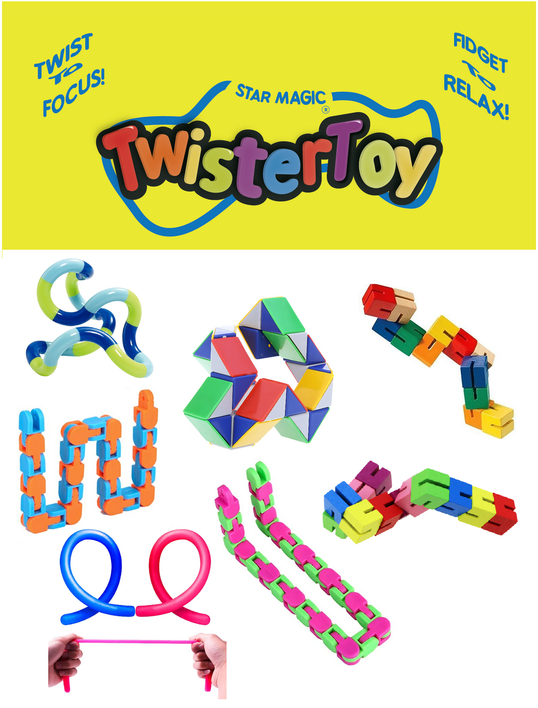 Tangle Jr Classic Series, Fidget Toy for Stress Anxiety Autism Stim