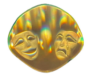 Hologram Lapel Pin Theater Faces