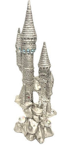 Pewter Rapunzel Castle: A Magical 8-Inch Masterpiece with Crystal Elegance