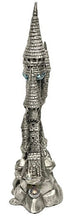 Pewter Rapunzel Castle: A Magical 8-Inch Masterpiece with Crystal Elegance