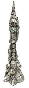 Pewter Rapunzel Castle: A Magical 8-Inch Masterpiece with Crystal Elegance