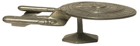 Miniature Pewter USS Enterprise: 1 Inch Height, 3.2 Inches Width - A Star Trek Collector's Delight