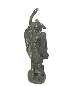 Pewter Grey Wizard Miniature - A Spellbinding 1.4-Inch Marvel of Magic