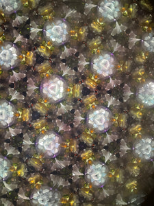 Enchanting Elegance: 8-Inch Velvet Kaleidoscope with Colorful Stone Chamber SMALL TEAR