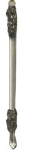 Enchanting Tribal Glass Crystal Jewel Wand with Pewter Accent, Crystal Ball, and Large Crystal