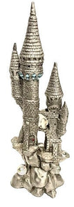 Pewter Rapunzel Castle: A Magical 8-Inch Masterpiece with Crystal Elegance