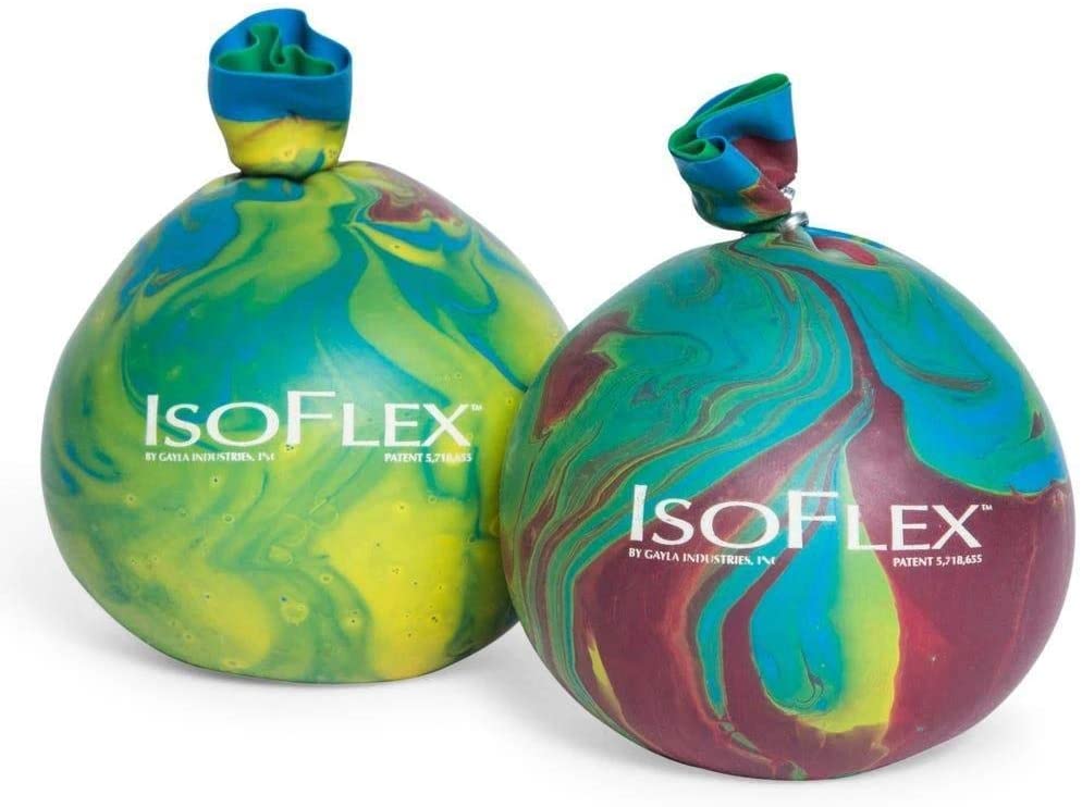 IsoFlex Stress Balls - Hand Therapy Relief for Anxiety, Fidget, Tension, Exercise Strengthener - Motivational Toys for Adults & Kids - Set of 2